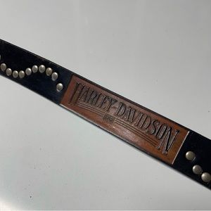 NEW Harley Davidson DEADSTOCK Sample Leather Belt Black Brown Studded 32
